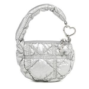 Super Mini Quilted Bag Puffer Wristlet Clutch Purse Nylon Padded :<